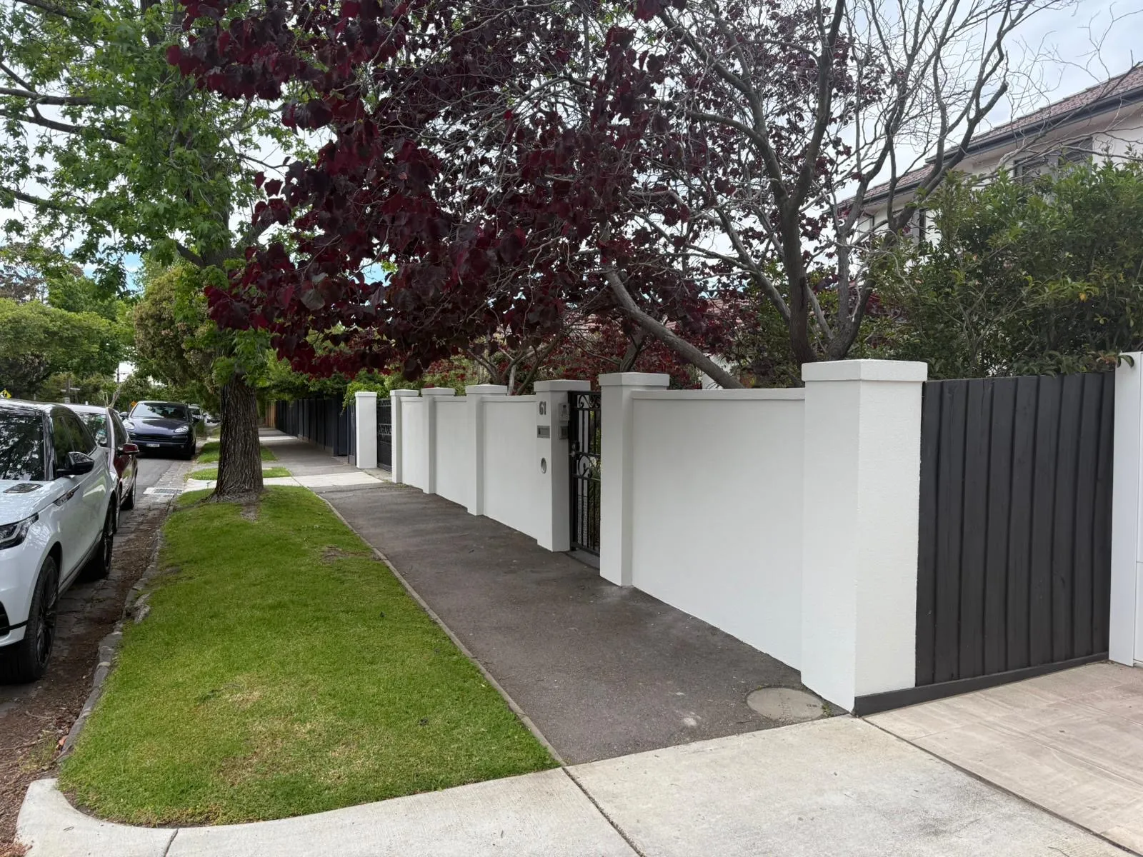 Exterior Painting Rendered Fence - Glen Iris
