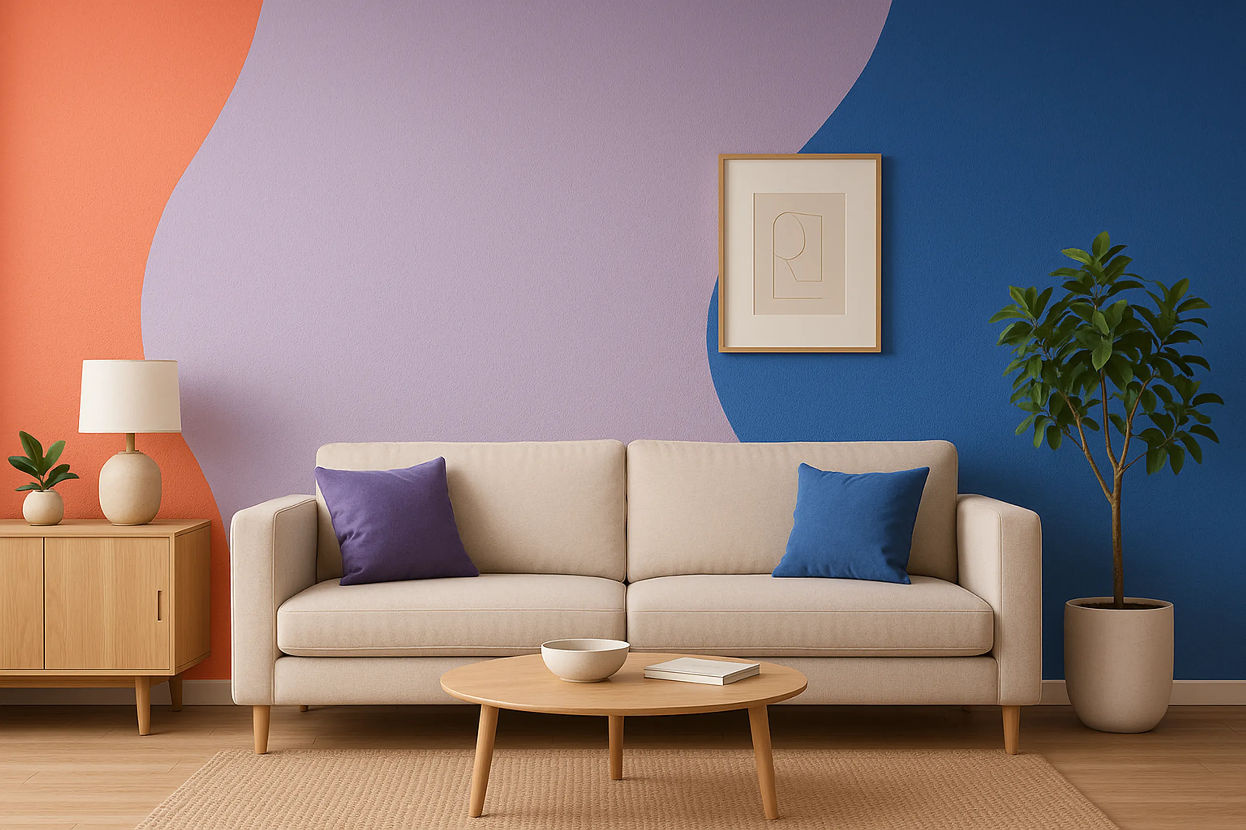 beautifully painted interior